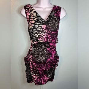 NWT Vixen Blouse Sleeveless Purple Black Size XL‎ *No Belt* Scoop Neck